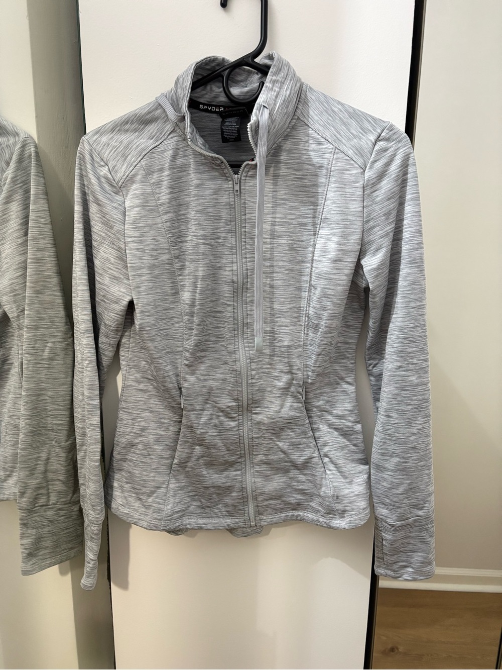 Spyder Women's Light Gray Heather Full-Zip Utility Jacket
